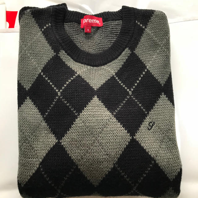 Supreme - Supreme Argyle Crewneck Sweater Blackの通販 by Sup8-Hi's ...