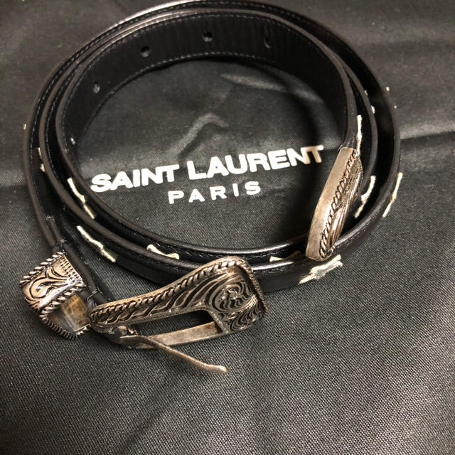 Saint Laurent - Saint laurent paris ウェスタン ベルトの通販 by むぎ｜サンローランならラクマ