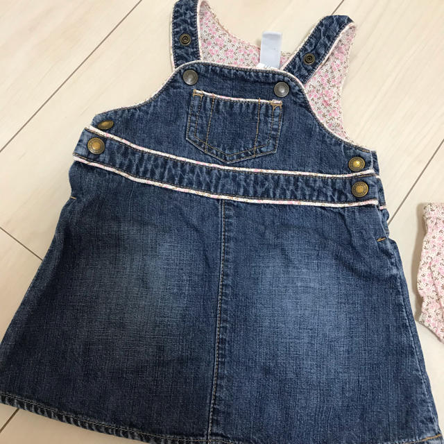 babyGAP(ベビーギャップ)のbabygap デニム サロペット キッズ/ベビー/マタニティのベビー服(~85cm)(ワンピース)の商品写真