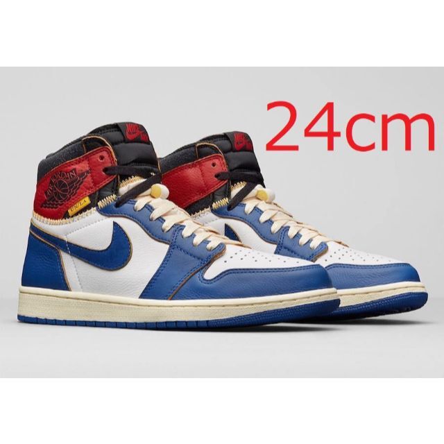 NIKE - UNION NIKE AIR JORDAN 1 BLUE RED 24cmの通販 by NIKE - UNION NIKE AIR JORDAN 1 BLUE RED 24cmの通販 by