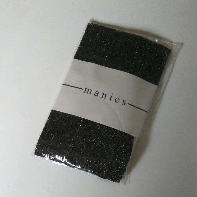 manics(マニックス)の新品☆manics☆黒×シルバー☆レギンス レディースのレッグウェア(レギンス/スパッツ)の商品写真