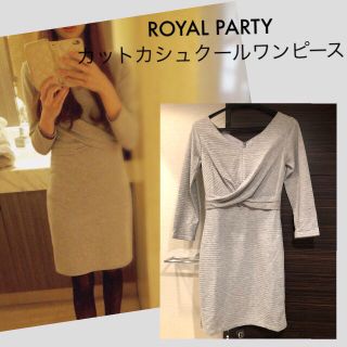 ロイヤルパーティー(ROYAL PARTY)の【送料込】ROYALPARTY❤︎カットカシュクールワンピース(ひざ丈ワンピース)