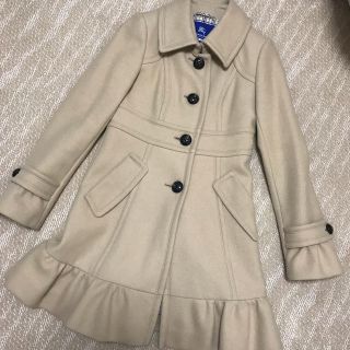 バーバリーブルーレーベル(BURBERRY BLUE LABEL)の美品 バーバリーブルーレーベル  カタログ掲載 裾フリルコート(ロングコート)