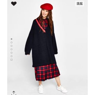 ベルシュカ(Bershka)の新品ベルシュカアシンメトリーニットワンピース(ひざ丈ワンピース)