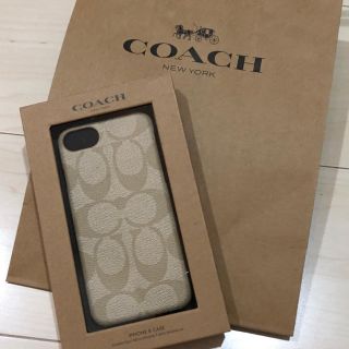 コーチ(COACH)の正規品！ コーチ coach iPhoneケース 7.8 ベージュ アイボリー(iPhoneケース)