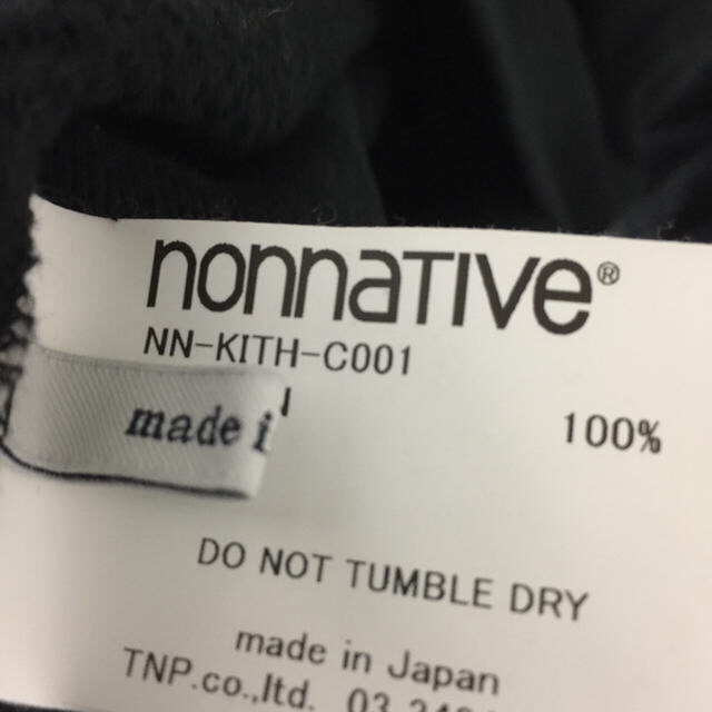 nonnative(ノンネイティブ)の中古 Kith nonnative パーカー ブラック サイズ L メンズのトップス(パーカー)の商品写真