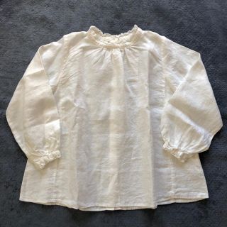 ネストローブ(nest Robe)のnest Robe ネストローブ 新品 リネンスタンドフリルブラウス オフシロ(シャツ/ブラウス(長袖/七分))