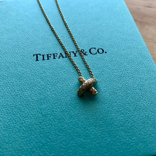 ティファニー(Tiffany & Co.)のティファニーtiffany クロスダイヤモンドネックレス(ネックレス)