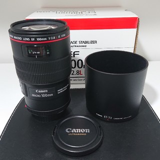 キヤノン(Canon)のCanon EF100mm f2.8L MACRO IS USM 美品(レンズ(単焦点))