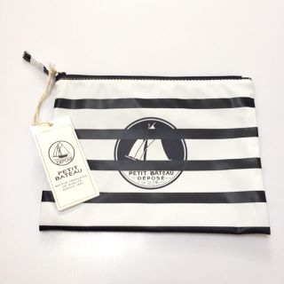 プチバトー(PETIT BATEAU)の新品未使用 プチバトー しましまポーチ(その他)