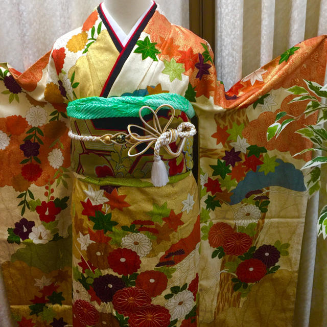 成人式 R1040 二点セットの通販 by ままきち｜ラクマ 正絹お振袖 袋帯 日本製在庫