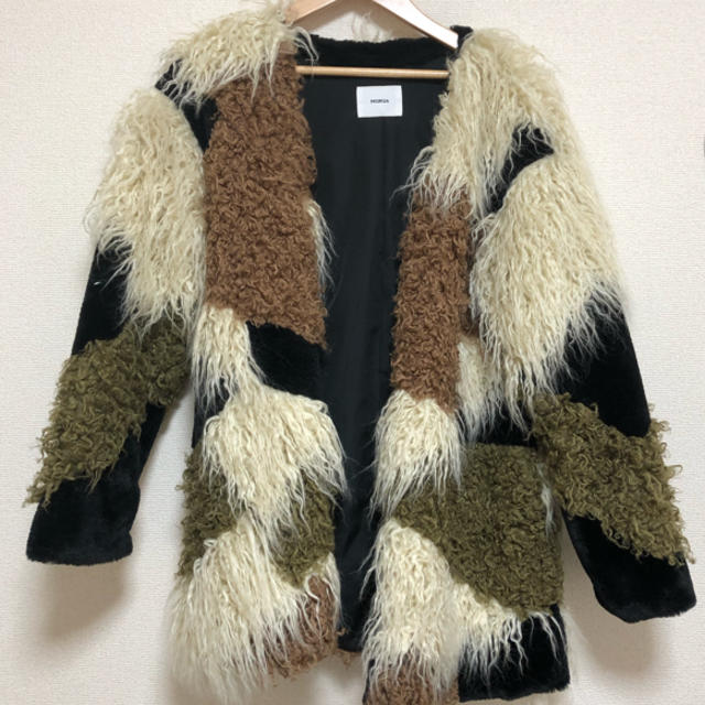 MURUA(ムルーア)のMIX FAKE FURコート レディースのジャケット/アウター(毛皮/ファーコート)の商品写真