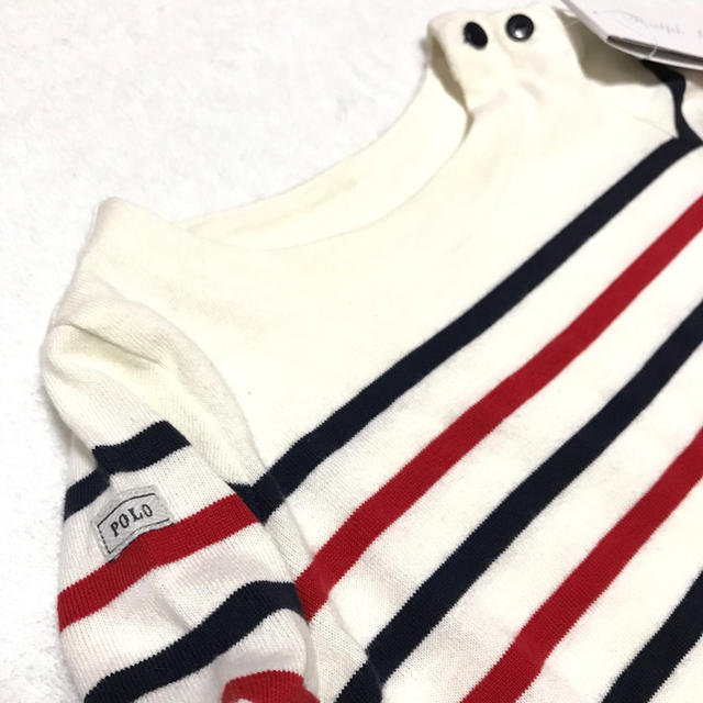 Ralph Lauren(ラルフローレン)の1点のみ♡新品✨トリコロール アイレットレース ワンピース 9M/75 キッズ/ベビー/マタニティのベビー服(~85cm)(ワンピース)の商品写真