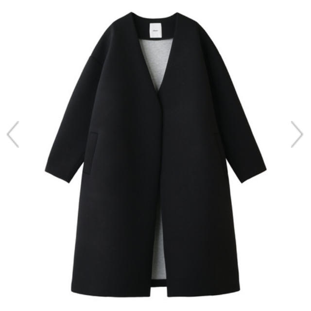 美品!ebure ボンディングノーカラーコート | banaaras.com
