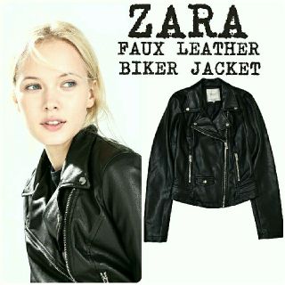 ザラ(ZARA)の★美品★ZARA★ザラ★ライダース★ダブルライダース★S★Fレザー★ブラック★(ライダースジャケット)