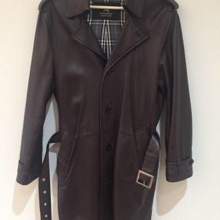 バーバリーブラックレーベル(BURBERRY BLACK LABEL)のブラックレーベル ラムレザー トレンチコートＭ(トレンチコート)