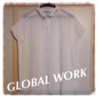 グローバルワーク(GLOBAL WORK)のグローバルワーク ビジューシャツ(シャツ/ブラウス(半袖/袖なし))