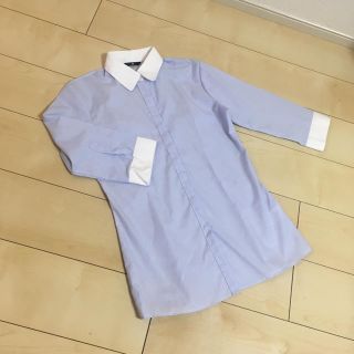 スーツカンパニー(THE SUIT COMPANY)のスーツセレクト 青ストライプシャツ(シャツ/ブラウス(長袖/七分))