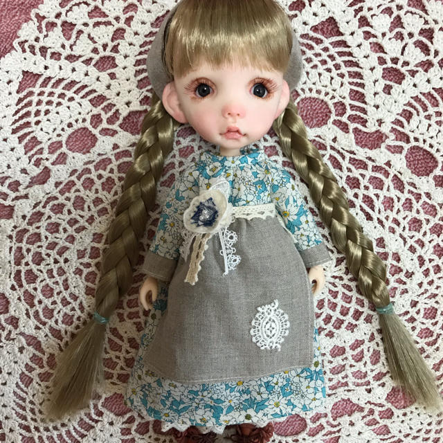 創作人形 おおきなずきんちゃん 創作ヘッド 樹脂粘土-