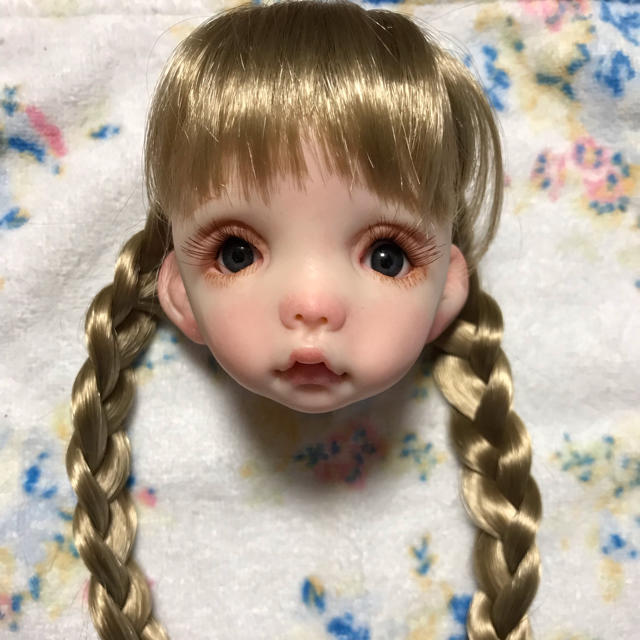 創作人形 おおきなずきんちゃん 創作ヘッド 樹脂粘土-