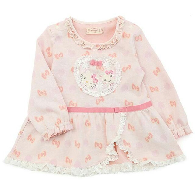 coeur a coeur(クーラクール)のにこ様　クーラクール　キティコラボ95 キッズ/ベビー/マタニティのキッズ服女の子用(90cm~)(Tシャツ/カットソー)の商品写真