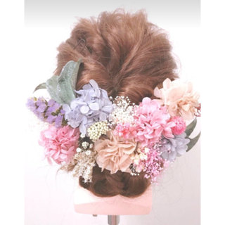ヘアアクセサリー　本物のドライフラワー(バレッタ/ヘアクリップ)