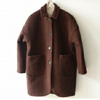 BEAMS BOY - 値下中!homspun メルトンコート brown 縮絨ホーム
