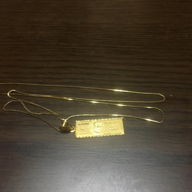 Supreme(シュプリーム)のSupreme 100$ 14k gold ネックレス 値下げ可 メンズのアクセサリー(ネックレス)の商品写真