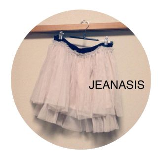 ジーナシス(JEANASIS)のお値下げ【JEANASIS 】チュールスカート(ひざ丈スカート)