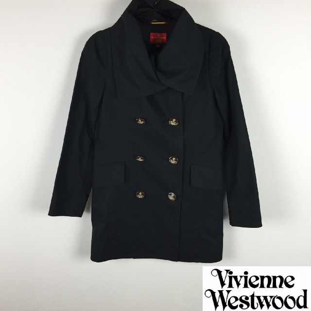 Vivienne Westwood(ヴィヴィアンウエストウッド)の美品 ヴィヴィアンウエストウッドレッドレーベル トレンチコート ブラック レディースのジャケット/アウター(トレンチコート)の商品写真
