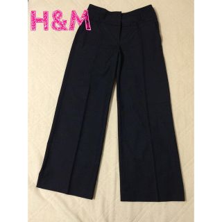 エイチアンドエム(H&M)のH&M☆ネイビーワイドパンツ(カジュアルパンツ)