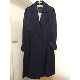 ⑥M【renoma】ケープ付きウールコート⭐️ダークグレー✕濃紺