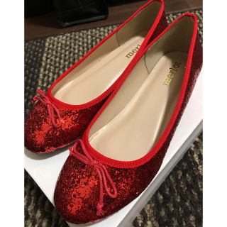 メルロー(merlot)の新品 merlot plus ラウンドリボンバレエシューズ L(バレエシューズ)