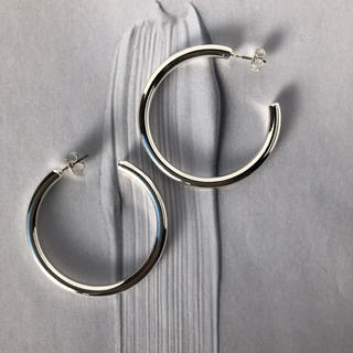 マウジー(moussy)のL size hoop earring  silver(ピアス)