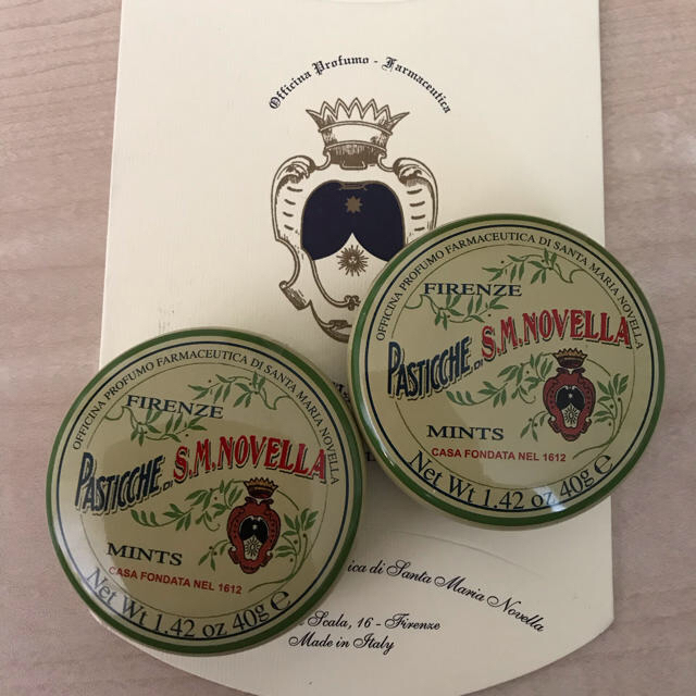 Santa Maria Novella(サンタマリアノヴェッラ)のサンタマリアノヴェッラ ミント 2個セット 食品/飲料/酒の食品(その他)の商品写真