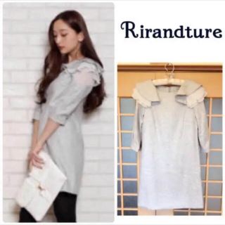 リランドチュール(Rirandture)の【ほぼ未使用】【値下げ】Rirandture★プリーツ重ねサックワンピース(ミニワンピース)