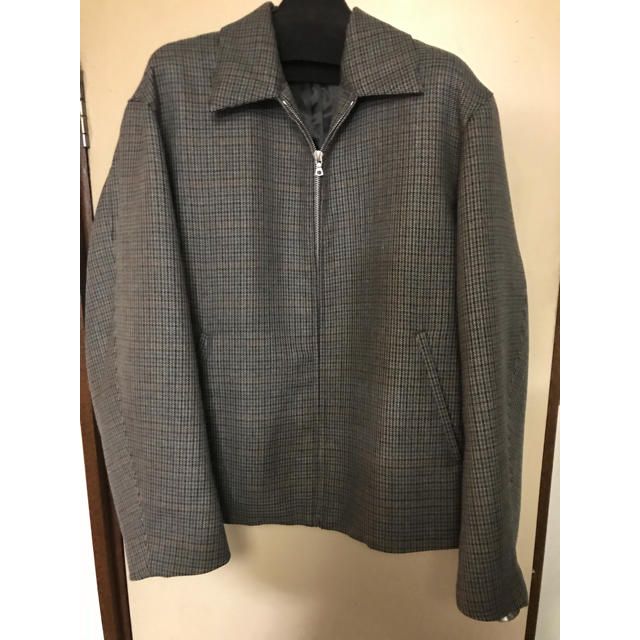 AURALEE DOUBLE FACE CHECK ZIP BLOUSON