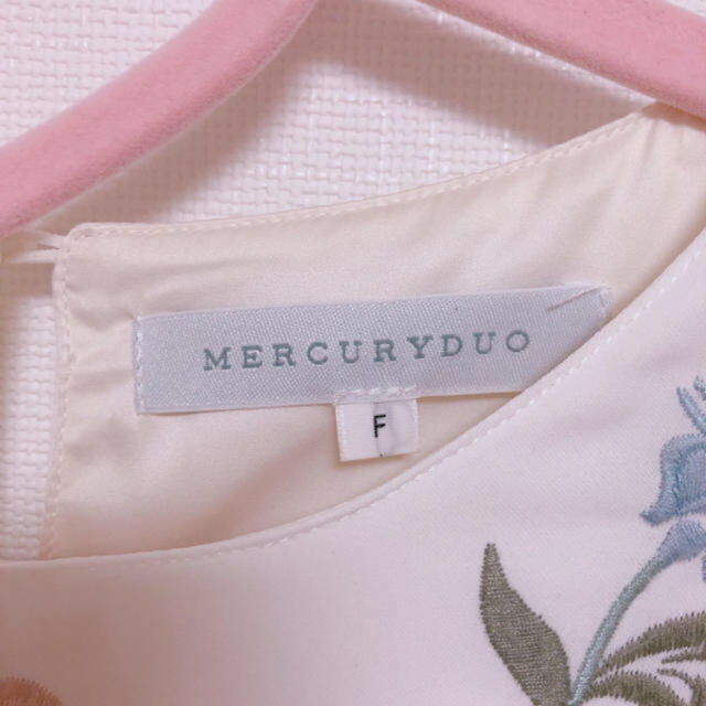MERCURYDUO(マーキュリーデュオ)のMERCURYDUO マーキュリーデュオ   花柄 刺繍 シフォン ワンピース レディースのワンピース(ミニワンピース)の商品写真