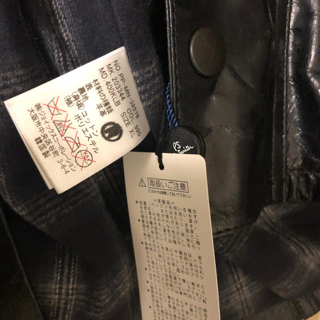 Paul Smith(ポールスミス)の 値下げ！新品 ポールスミス ラム レザージャケット XL 黒 定価99750円 メンズのジャケット/アウター(レザージャケット)の商品写真