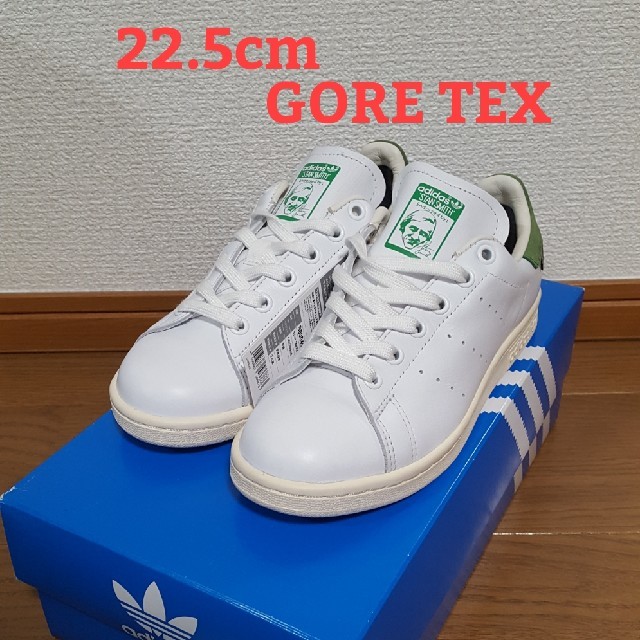 靴/シューズアディダス スタンスミス ホワイト×グリーン 22.5 GORE TEX