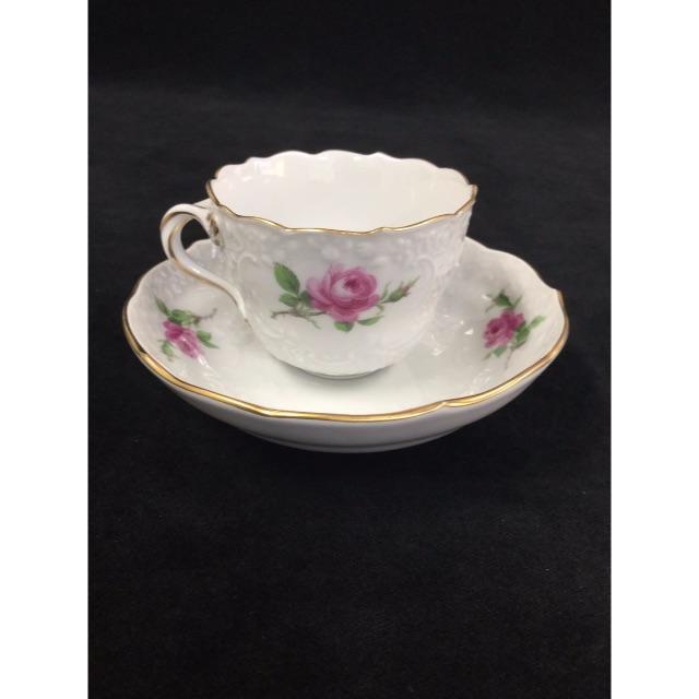 マイセン(Meissen) ピンクローズ カップ&ソーサー 529-