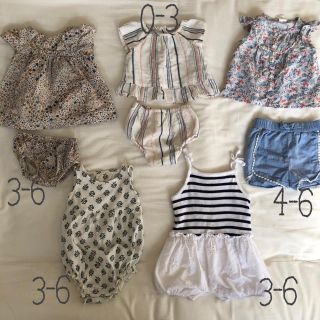 ベビーギャップ(babyGAP)のベビー服まとめ売り 70メイン babygap zaramini など(ワンピース)