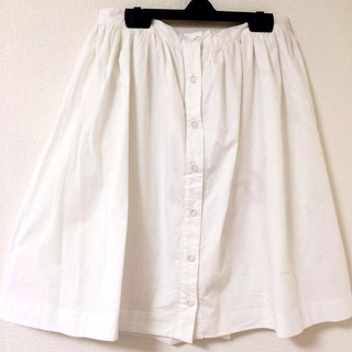オペーク(OPAQUE)のOPAQUEの白スカート(ひざ丈スカート)