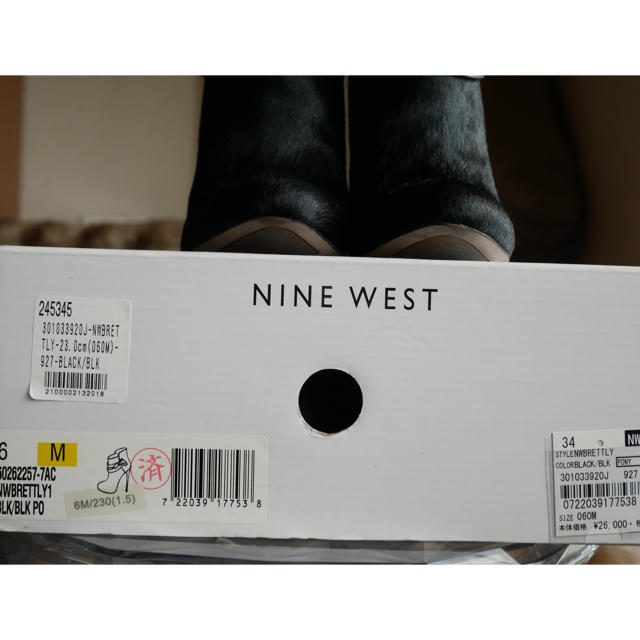 NINE WEST(ナインウエスト)の《NINE WEST ハラコxレザー 》ショートブーツ サイズ6 レディースの靴/シューズ(ブーツ)の商品写真