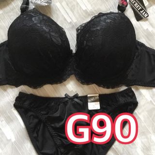 花柄レース ブラジャーショーツセット G90 大きいサイズブラジャー(ブラ&ショーツセット)