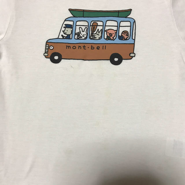 mont bell(モンベル)のモンベル110 モンベルバス Tシャツ 白 キッズ/ベビー/マタニティのキッズ服男の子用(90cm~)(Tシャツ/カットソー)の商品写真