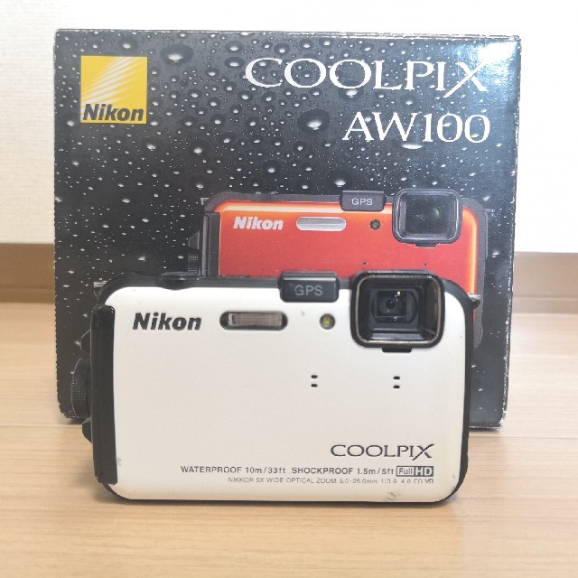 ニコン 防水デジタルカメラ AW100 ホワイトスマホ/家電/カメラ