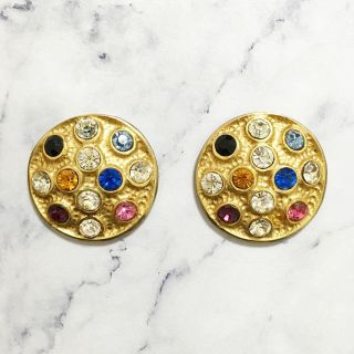 アッシュペーフランス(H.P.FRANCE)のVintage ＊ multi color stone earring(イヤリング)