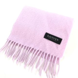 ランバンコレクション(LANVIN COLLECTION)のLANVAN カシミアマフラー 新品★/ピンク/ラベンダー/正規品(マフラー/ショール)