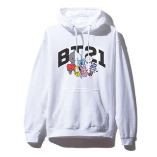 ボウダンショウネンダン(防弾少年団(BTS))のArchies White Hoodie パーカー M 白 BT21(パーカー)